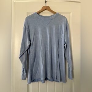 Aerie Sky Blue Ribbed Top